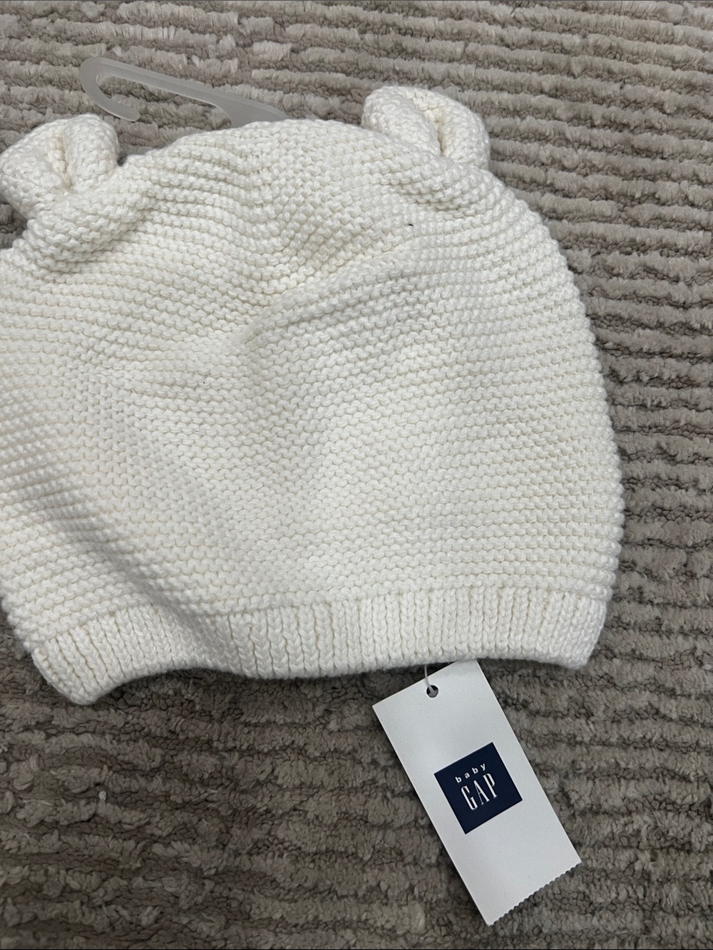 GAP Cream Knit Bear-Ear Beanie for Kids